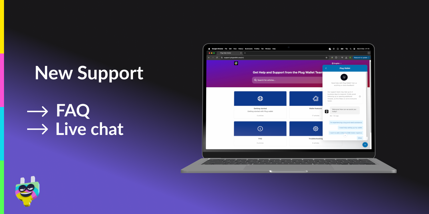 Plug Wallet Launches Support Hub for FAQs and Real-Time Help